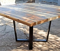 MESA DE COMEDOR GUAYUBIRA Y HIERRO (DEMORA 45 DIAS) - comprar online