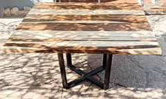 MESA DE COMEDOR GUAYUBIRA Y HIERRO (DEMORA 45 DIAS) en internet