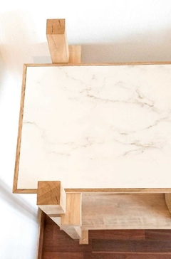 RECIBIDOR DOBLE DE PORCELANATO Y MADERA CLEMEN (30 DIAS) - tienda online