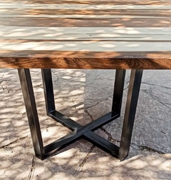 MESA DE COMEDOR GUAYUBIRA Y HIERRO (DEMORA 45 DIAS)