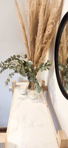 RECIBIDOR DOBLE DE PORCELANATO Y MADERA CLEMEN (30 DIAS) - tienda online