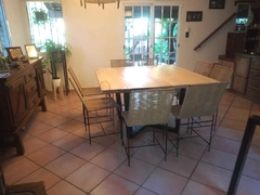MESA DE COMEDOR ZOITA Y HIERRO (DEMORA 45 DIAS) en internet