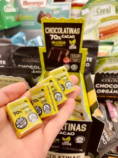 Chocolatinas 70% cacao sin azucar Colonial