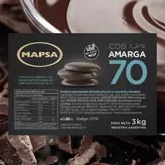 Chocolate cobertura al 70% cacao Mapsa