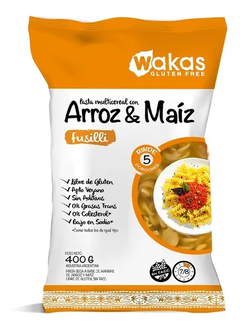 Pasta multicereal fusilli libre de gluten WAKAS - tienda online