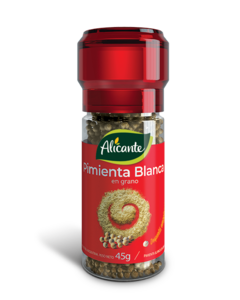 Molinillo de pimienta blanca o negra Alicante