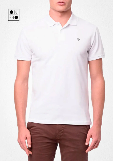 Calvin Klein Polo Manga Curta Ckj Masculino Omega Ckjm202 Branco - comprar online