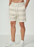 Colcci Bermuda Linho Listrada 30103144 Off White