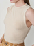 Colcci Blusa Regata Slim Up Franzidos Laterais 360117953 Bege Taupe
