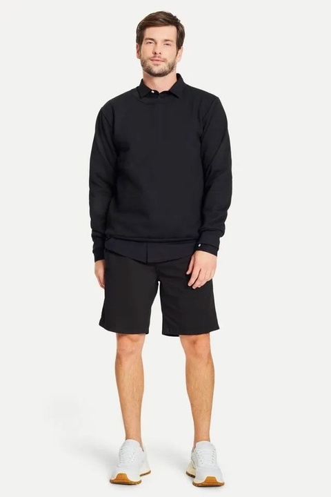 Simples Reserva Bermuda Chino Masculina De Sarja 0081274 preto - comprar online