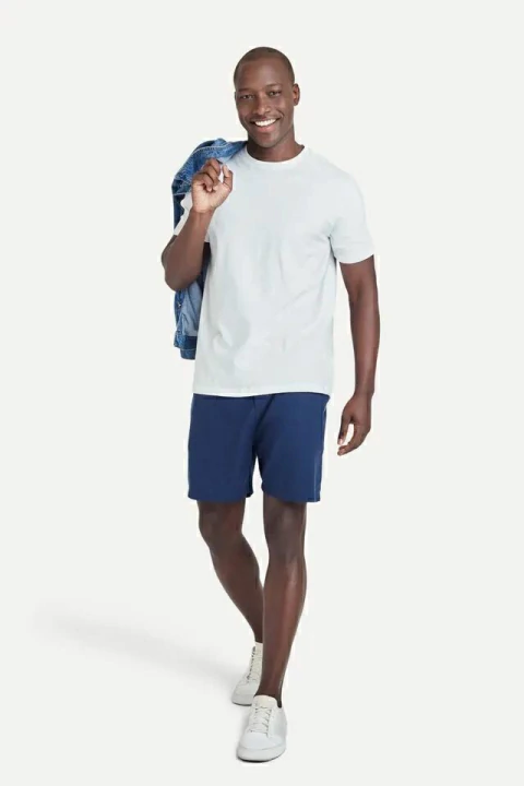 Simples Reserva Bermuda De Linho Com Elastico 0081098 marinho - comprar online