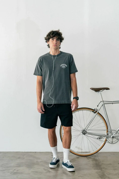 Birden Walkshort Porter Black 201009 Preto - comprar online