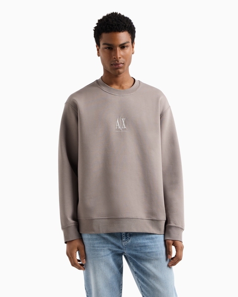 Armani Exchange Moletom Com Logo Bordado Xm000368 Caqui - comprar online