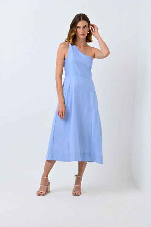 MOB VESTIDO MIDI LISTRADO OMBRO ÚNICO 53.11.3603 - comprar online