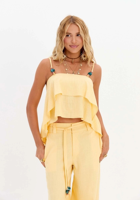 MYFT BLUSA DE ALÇAS COM LINHO 502BL009189 - comprar online