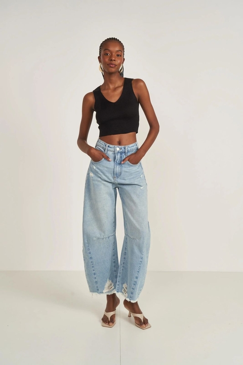 COLCCI CALÇA JEANS BARRIL COM DETALHE PUÍDO 20115491