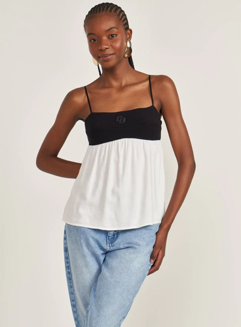 COLCCI BLUSA LOOSE BICOLOR 360127178