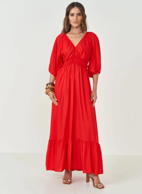 COLCCI VESTIDO AMPLO COM MANGAS BUFANTES 440114893