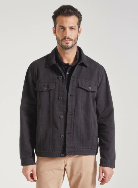 Forum Jaqueta Jeans Masc Preto - comprar online