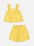 Momi Conjunto Amarelo De Laise Com Laço J6095 Amarelo Sol na internet