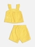 Momi Conjunto Amarelo De Laise Com Laço J6095 Amarelo Sol - OnOff Clothes - Roupas Femininas e Masculinas