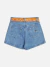 I Am Authoria Short Jeans Com Faixa Laranja R4577
