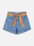 I Am Authoria Short Jeans Com Faixa Laranja R4577 na internet