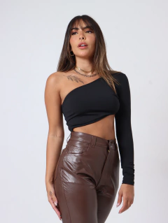 CALÇA DE COURO NURI MARROM - comprar online