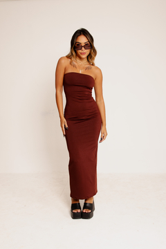 VESTIDO GEORGIA MARROM