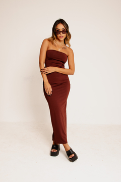 VESTIDO GEORGIA MARROM na internet