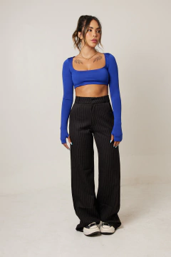CROPPED OLIVE AZUL - loja online