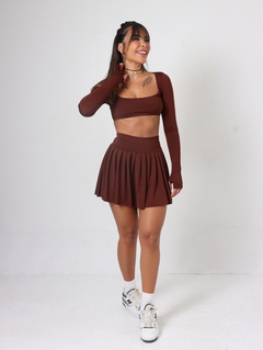 Imagem do SHORTS SAIA SHAKE MARROM