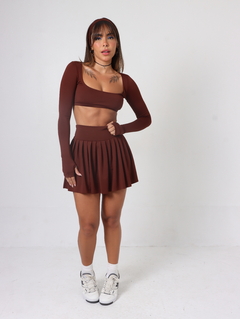 SHORTS SAIA SHAKE MARROM