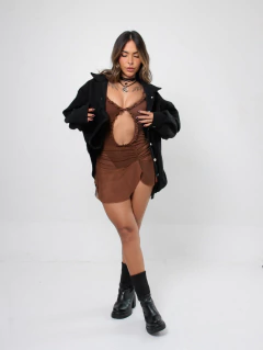 VESTIDO MILLA MARROM - comprar online