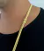 Corrente 7mm Grumet Cubano Fecho Marcação 750 Banhado A Ouro 18K Lançamento na internet