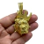 Pingente Pit Bull Rei 3D Cravejado Banhado A Ouro 18K Lançamento - Destake Jóias