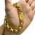 Pulseira 12mm Friso S Cravejada em Pedras Brilhantes Banhado a Ouro 18K Lançamento - comprar online