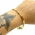 Pulseira 6mm Tijolinho Alongado Fecho Especial Marcação 750 Banhado a Ouro 18K Lançamento - Destake Jóias