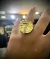 Anel 7 Cravejado Raiado Banhado A Ouro 18k Lançamento - comprar online