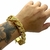 Pulseira 16mm Friso S Cravejada Fecho Marcação 750 Banhado a Ouro 18K Lançamento na internet