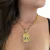 Cordão Feminino 8mm Elo Português Fecho Canhão + Pingente Nossa Senhora Cravejado Quem me Guarda não Dorme Banhado a Ouro 18k Lançamento na internet