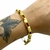 Pulseira 10mm Tijolinho Fecho Especial Banhado a Ouro 18K Lançamento