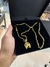 Corrente 5mm Cartier Fecho Canhão + Pingente Ferradura Cavalo Banhado A Ouro 18K Lançamento na internet