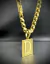 Corrente 8mm Friso S + Pingente Letra Banhado a Ouro 18K na internet