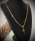 Kit Corrente 4mm Cadeado + Pulseira 4mm + Pingente Cruz Amarrada Banhado a Ouro 18K na internet