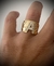 Anel Letra Cravejado Feminino Banhado a Ouro 18k Todas as Letras Lançamento - comprar online