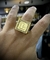 Anel Letra Cravejado Unissex Banhado a Ouro 18k Todas as Letras Lançamento - loja online