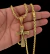 Corrente 5mm Baiano Fecho Canhão + Pingente Cruz Fio Preto Cravejado Banhado a Ouro 18K - Lançamento - comprar online
