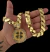 Corrente 13mm Friso S Fecho Premium + Pingente Medalha Trevo Cravejado Banhado A Ouro 18K - comprar online