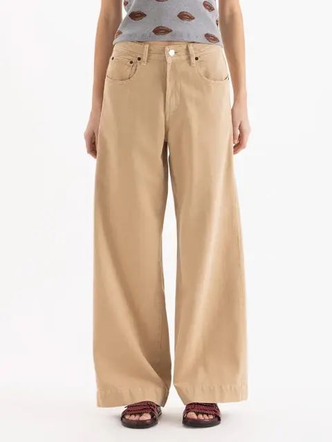 Jeans Wide Icon Sand